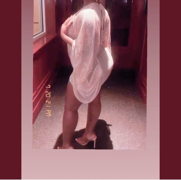 Sequined V Neck Mini Dress - Picture 11 of 12